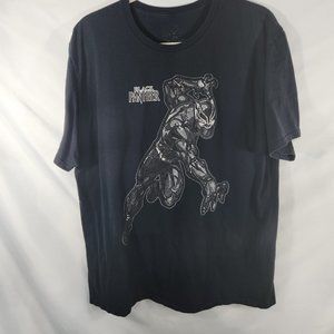 Men's Black Panther Avenger's XL T-shirt in Black Size XL (JJ-21)